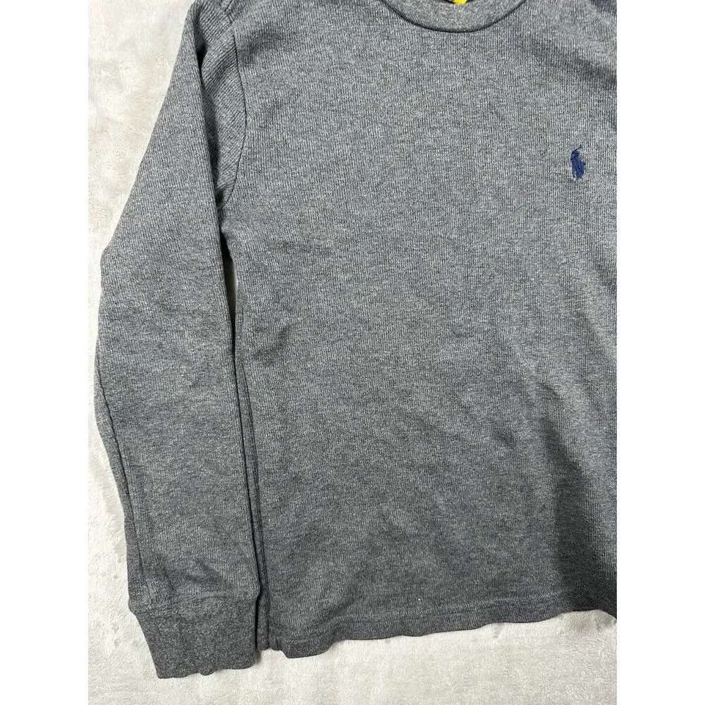 Polo‎ Ralph Lauren Boys Waffle Knit Gray Long Sleeve Sweater (S/8)